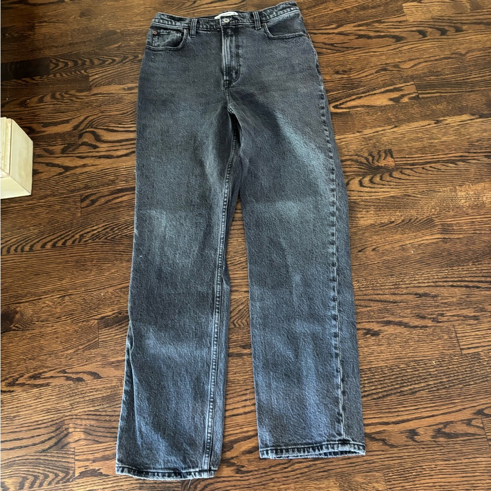 Abercrombie & Fitch Dark Gray High-Rise Jeans